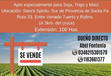 Campo disponible para la en Venta en Sancti Spiritu · dueño directo · 100 ha - Imagen 1
