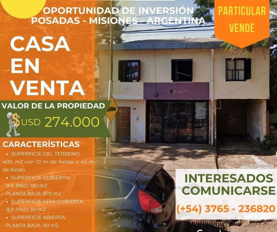 Tu próximo Campo en Venta en Posadas · 400 m² de lote · dueño directo · 4 o más dorm · 3 cocheras - Imagen 1