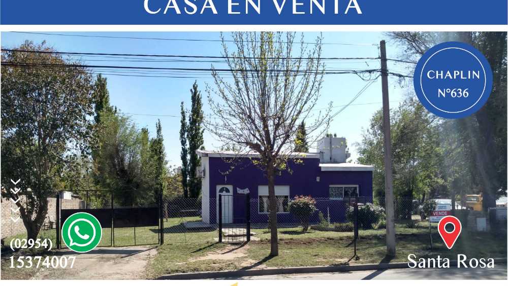 Casa en Venta Chaplin N° 636, Santa Rosa - Imagen 1
