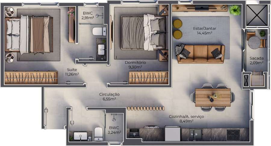 80mts Mar Centrito Ingleses-florianpolis-brazil-financia 2 Dorm - Departamento en Venta en Brasil con 2 dorm., 3 amb. y 71 m2 cubiertos - imagen 12