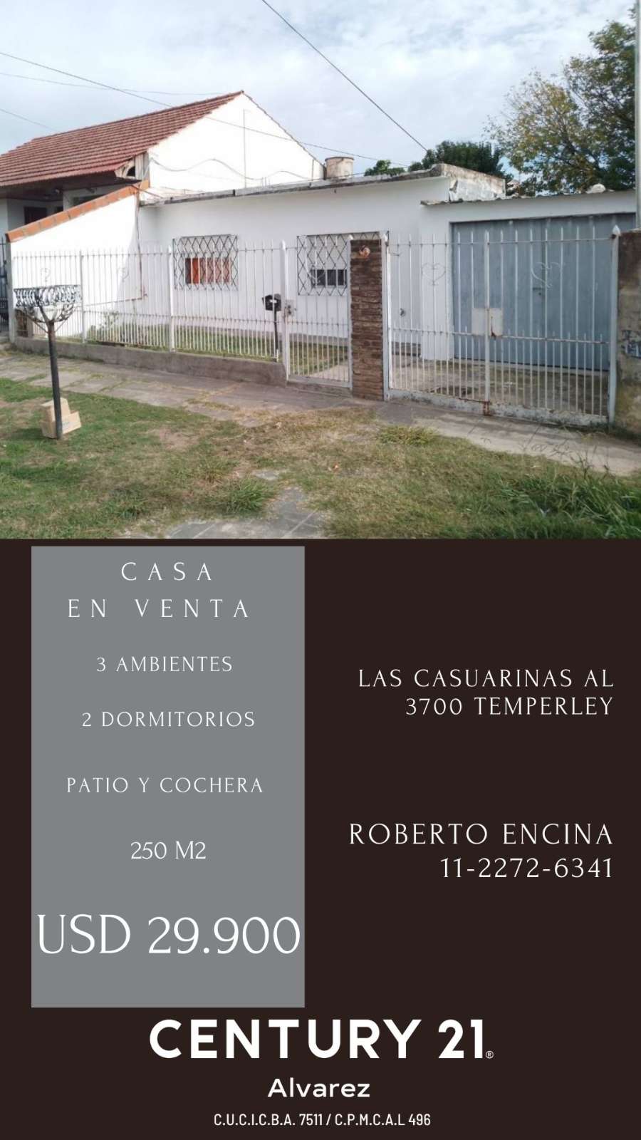 Casuarinas 3796, Temperley