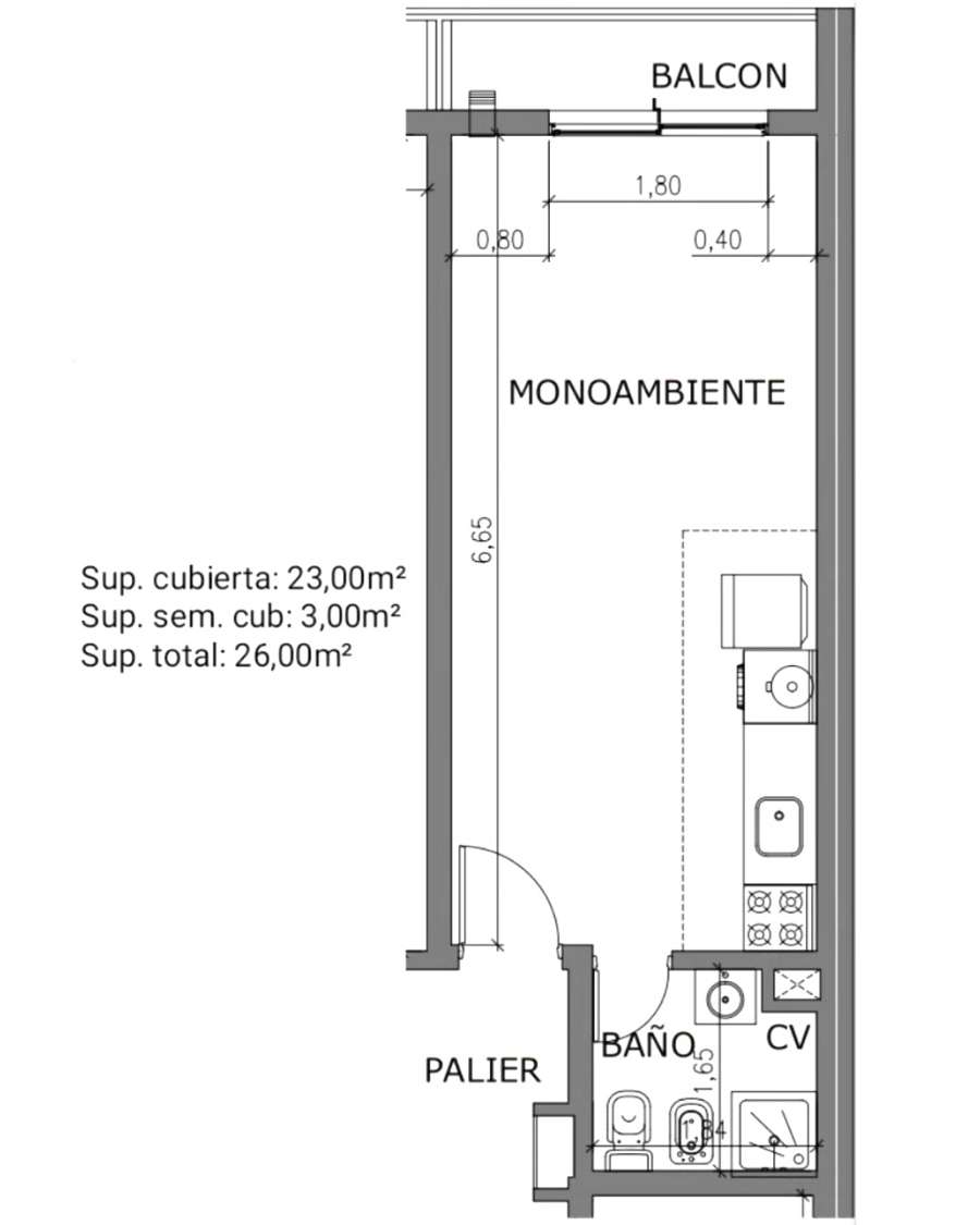 Monoambiente en Venta Corrientes 2355, Rosario - Imagen 11