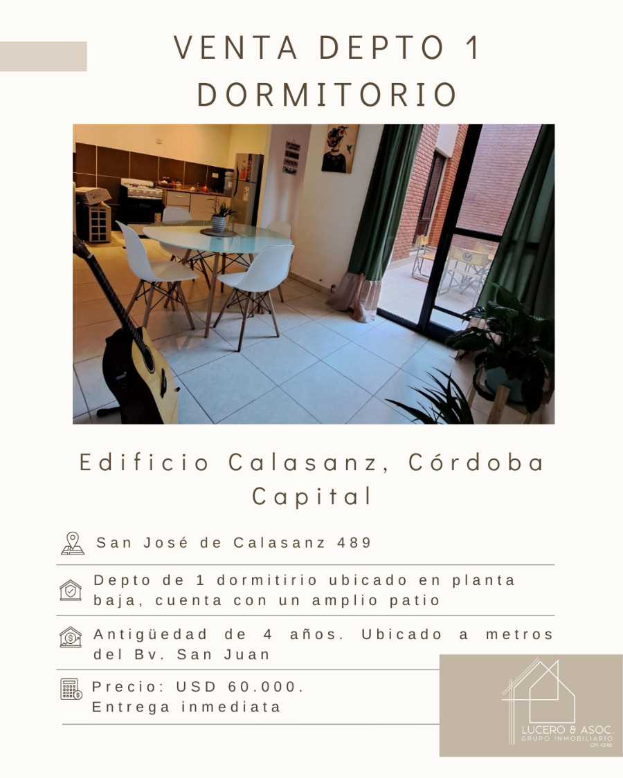 VENTA DEPTO 1 DORMITORIO CORDOBA CAPITAL - Imagen 1