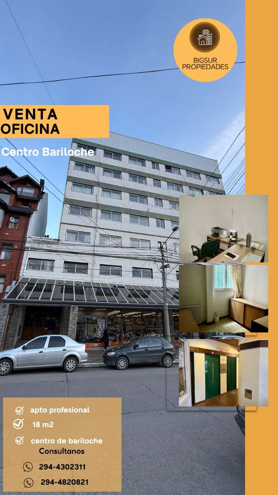 OFICNA EN VENTA CENTRO BARILOCHE - Imagen 1