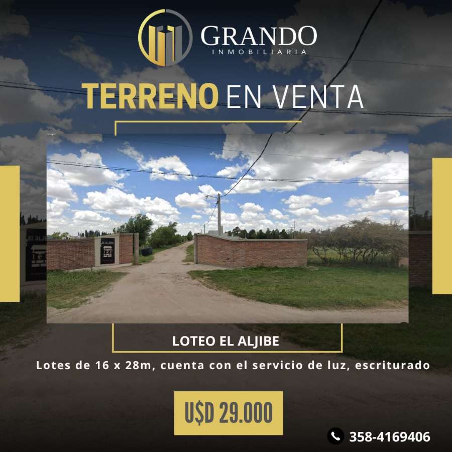 Loteo el Aljibe, Sector los Aromos, Río Cuarto