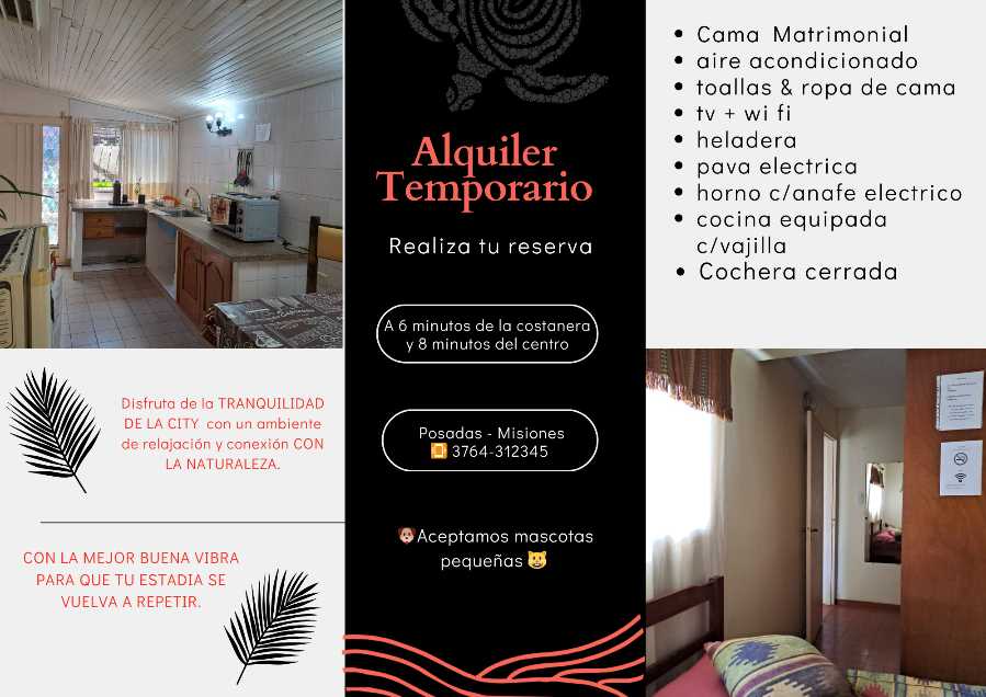 Alquilo departamento temporario completo - Imagen 1