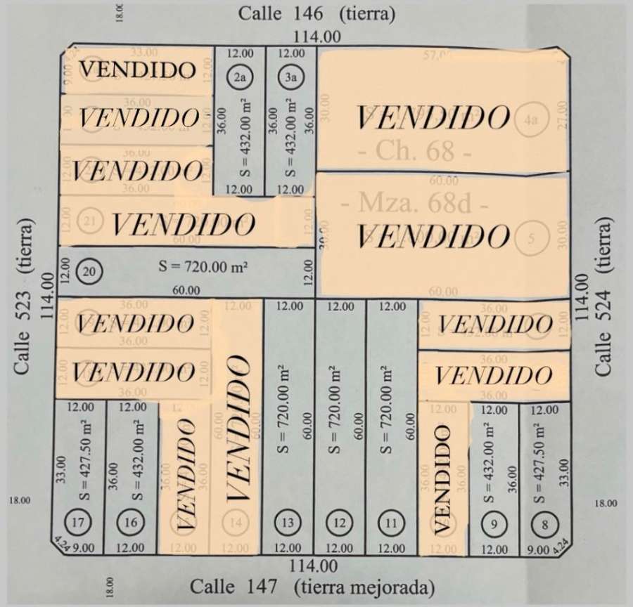 VENTA DE LOTES: Ubicación: 147 y 523 - Imagen 1