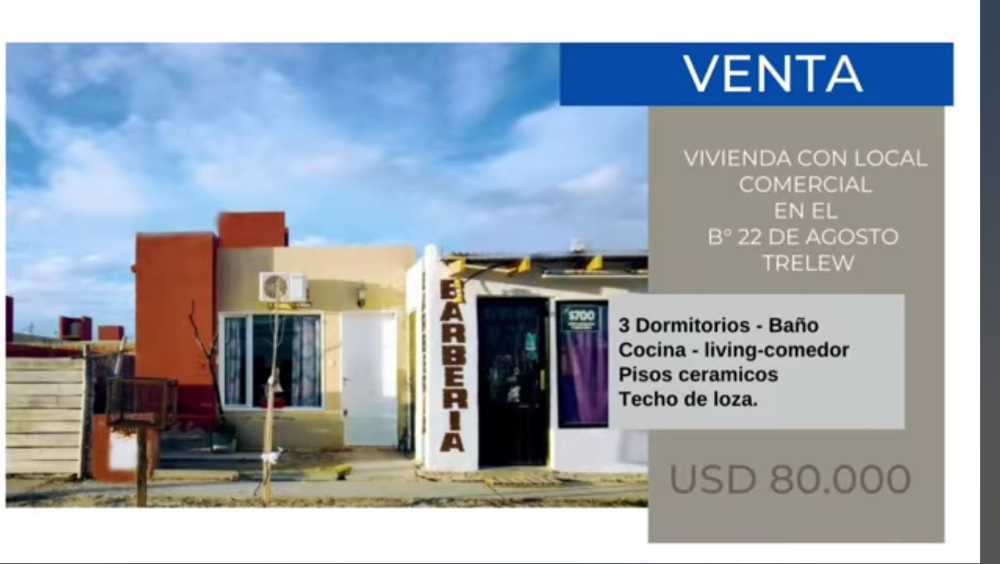 Tu próxima Casa en Venta en Trelew · dueño directo · 3 dorm · cochera · 180 m² de lote - Imagen 4