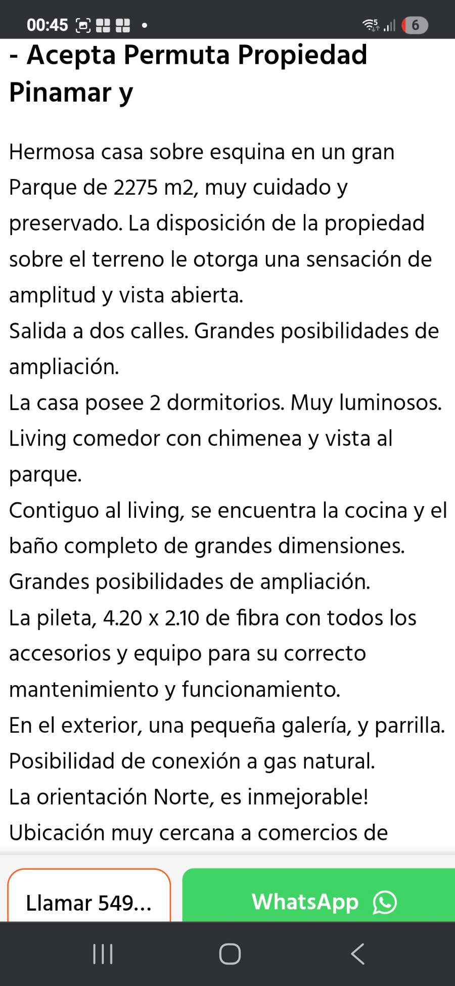 ACEP MENOR VALOR RODADOS AUTO MOTOR HOME NUEVA.V3NDO CASA QUINTA - Imagen 5
