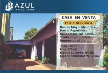 Sobre la calle Chaco casi Chile, a 1000 metros de la ruta 11 en el barrio repetidora., Aristobulo del Valle