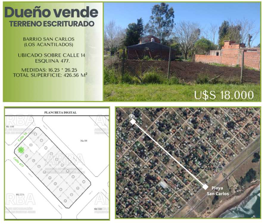 Terreno En Venta En Mar Del Plata, Buenos Aires, 426 M Escriturado - Terreno en Venta en Mar del Plata con 426 m2 de terreno - imagen 2