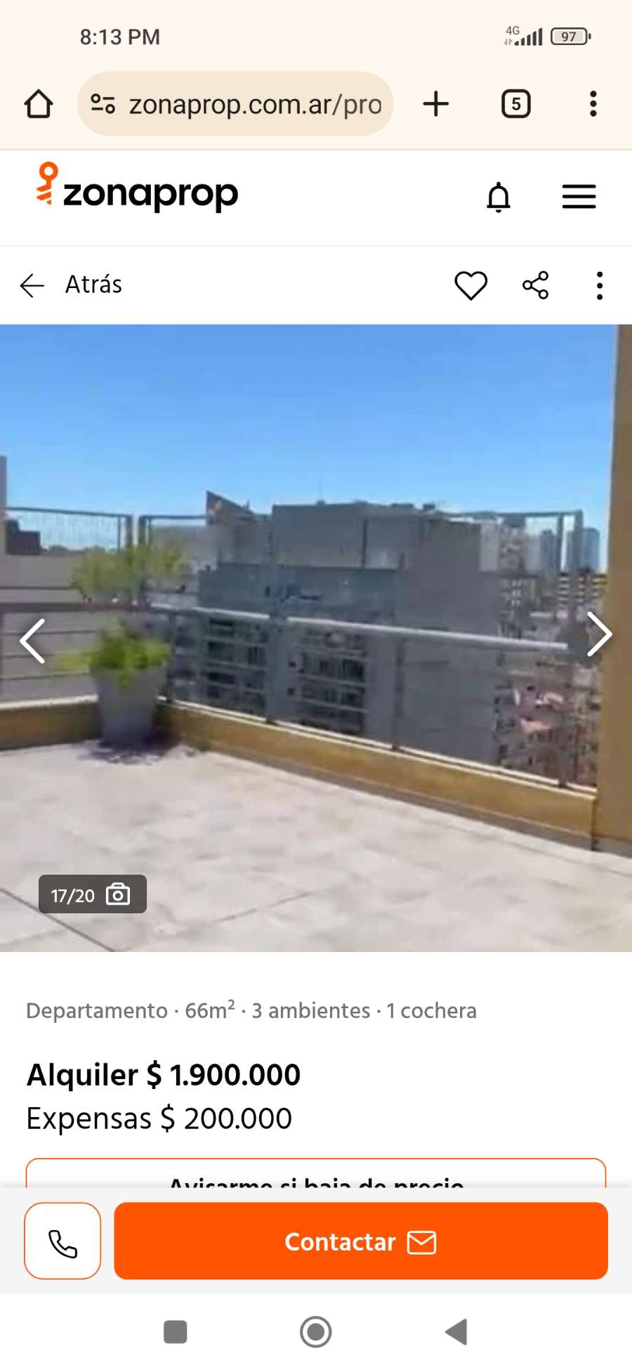 Departamento en Belgrano en Alquiler · dueño directo · 2 dorm · cochera · 70 m² de lote - Imagen 4