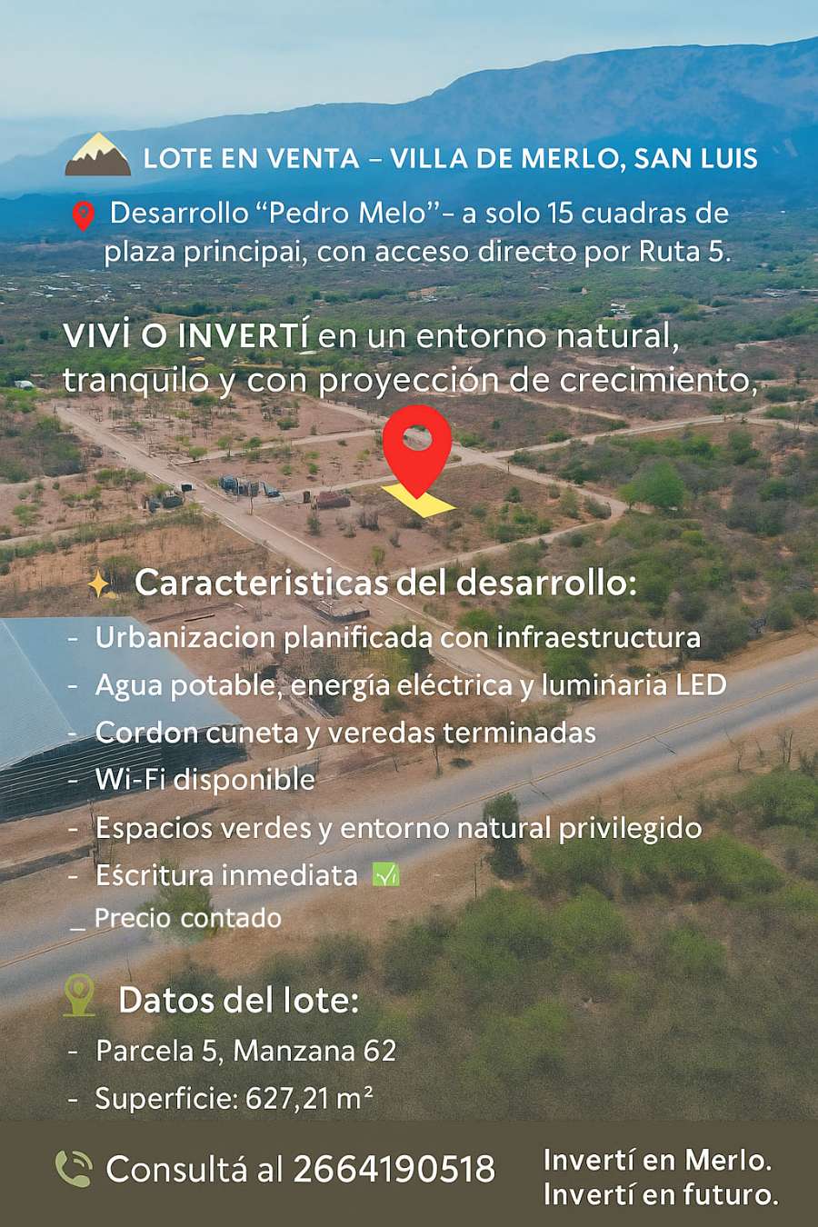 Terreno en venta en Pedro Melo, Villa de Merlo, 627 m² - Imagen 2