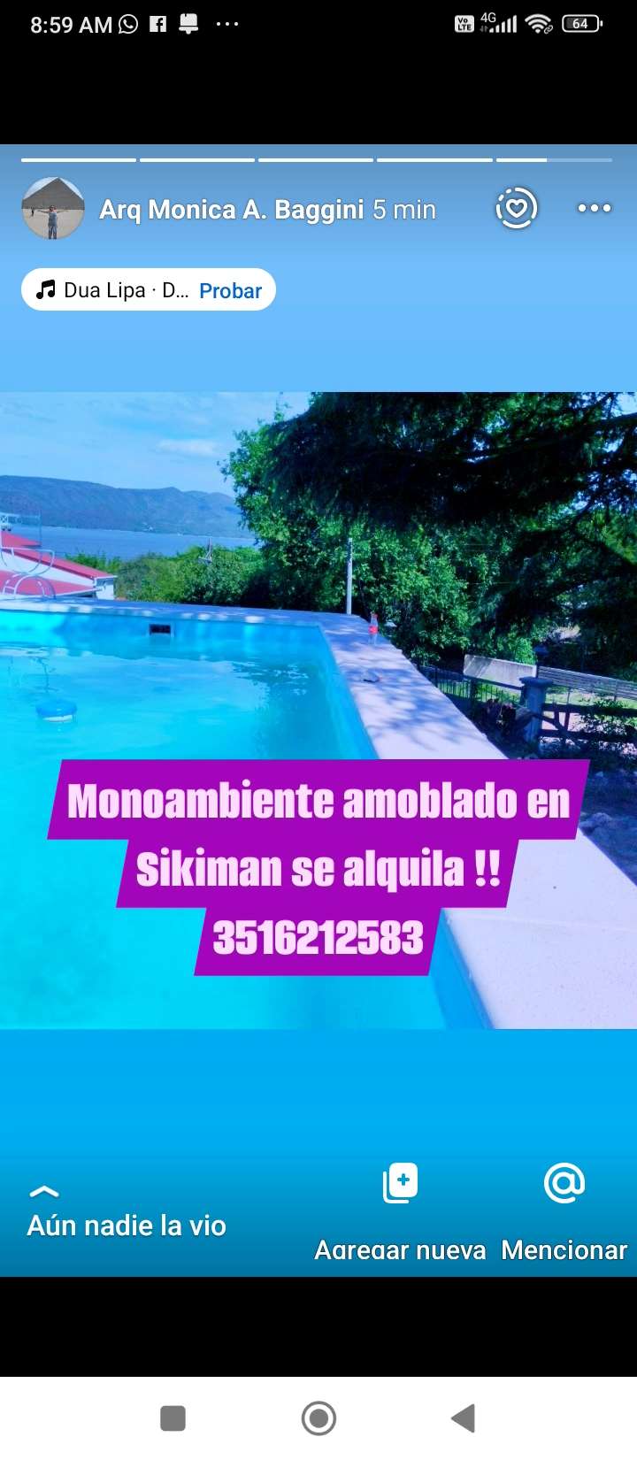 Departamento disponible para la en Alquiler en Villa Carlos Paz · dueño directo · 1 dorm · cochera · 150 m² de lote - Imagen 1